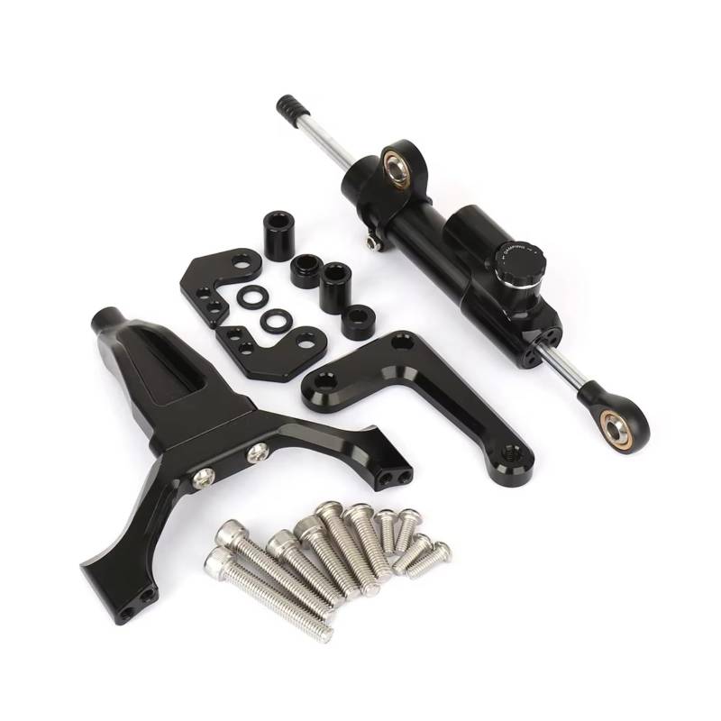 yoneleu Motorrad Gepäcktaschen Kompatibel Mit Yamaha Für MT09 Für SP 2024 2025 Motorrad Lenkungsdämpferhalterung Stabilisatorunterstützung Ersatzzubehör(Black) von yoneleu