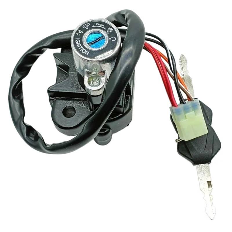 yoneleu Motorradschloss Zündschloss Kompatibel Mit GSXR1000 2001 2002 Motorrad-Zündschalter-Set, Schlüsselbaugruppe, Gasabdeckung, Schlüsselkappe, Startschalter-Teile, Abdeckung, Schalter-Zubehör von yoneleu