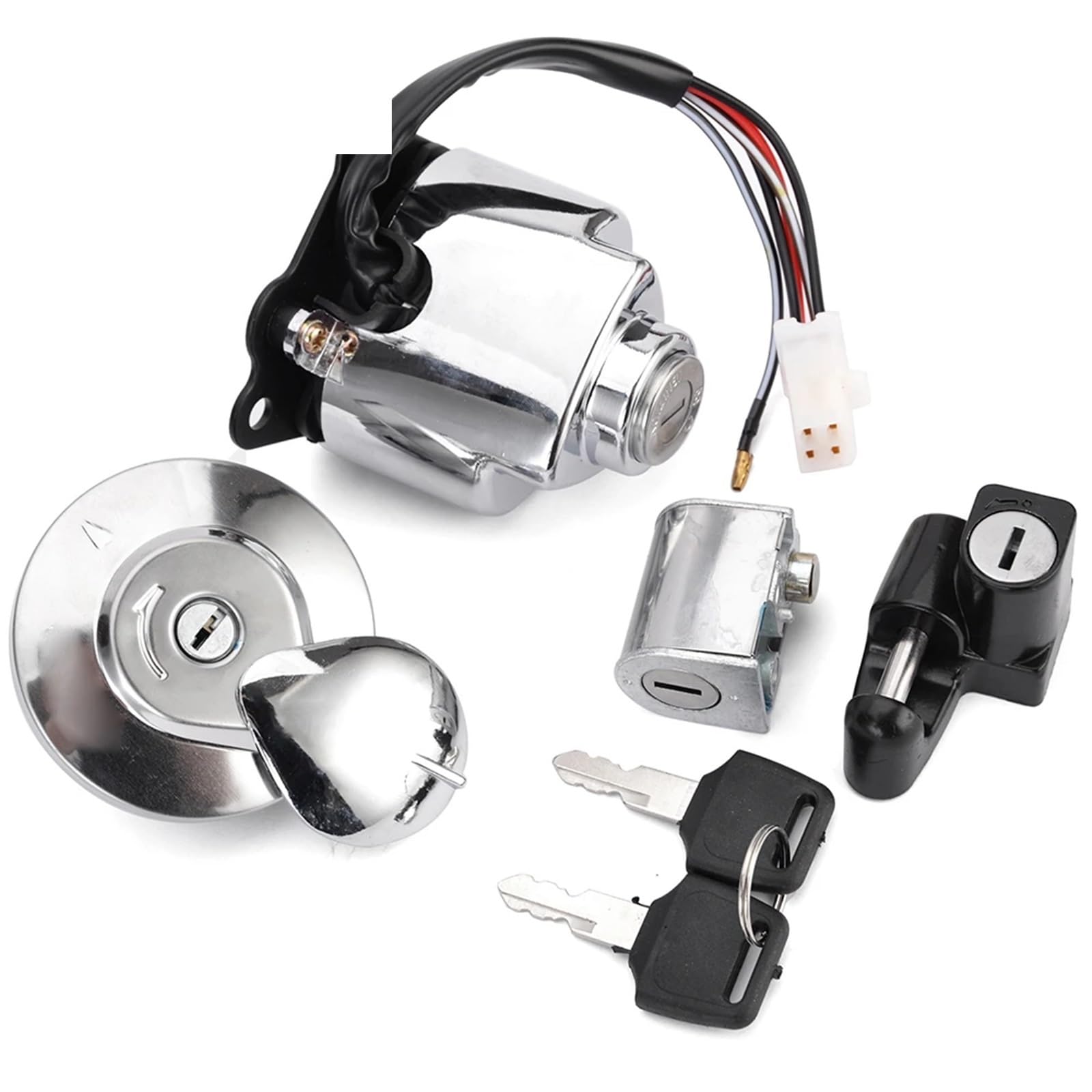 yoneleu Motorradschloss Zündschloss Kompatibel Mit Shadow400 2000 2001 2002 Motorradzündungsschalter Kit Assembly Gaskappenschlüsselabdeckungsschloss -Abdeckschalter Zubehör yoneleu Motorradschloss Zündschloss Kompatibel Mit Shadow400 2000 2001 2002 Motorradzündungsschalter Kit Assembly Gaskappenschlüsselabdeckungsschloss -Abdeckschalter Zubehör von yoneleu