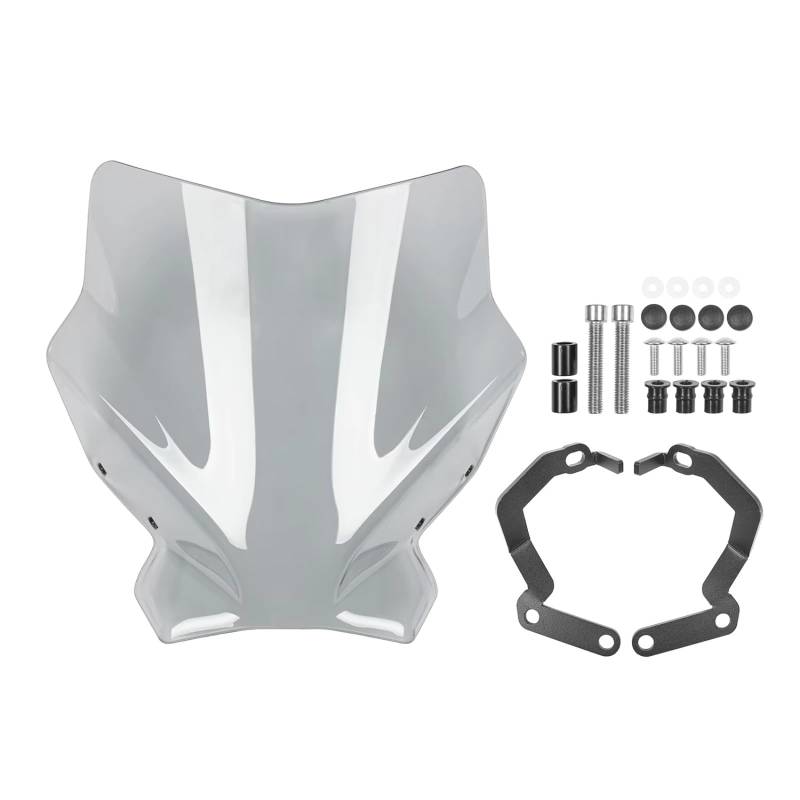 Windschild Spoiler Kompatibel Mit Ducati Für Monster 1200S R 2014 2015 2016 2017 2018 2019 2020 2021 2022 Motorrad-Windabweiser-Bildschirm Motorrad-Windschutzscheibe(Light Smoke) von yongewu