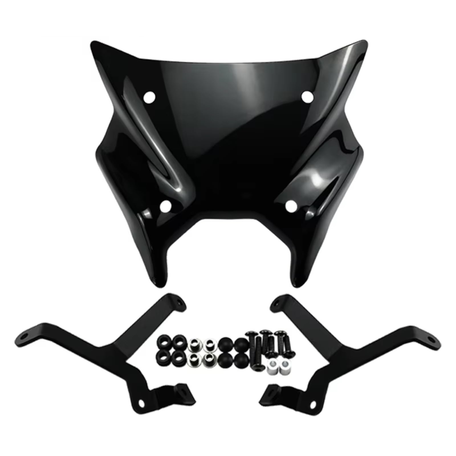 Windschild Spoiler Kompatibel Mit Yamaha Für MT09 Für FZ09 SP 2024 2025 Motorrad-Windschutzscheibenvisier Windschutzscheibe Motorrad-Windschutzscheibe Windschutzscheibenabweiser Zubehör(Black) von yongewu