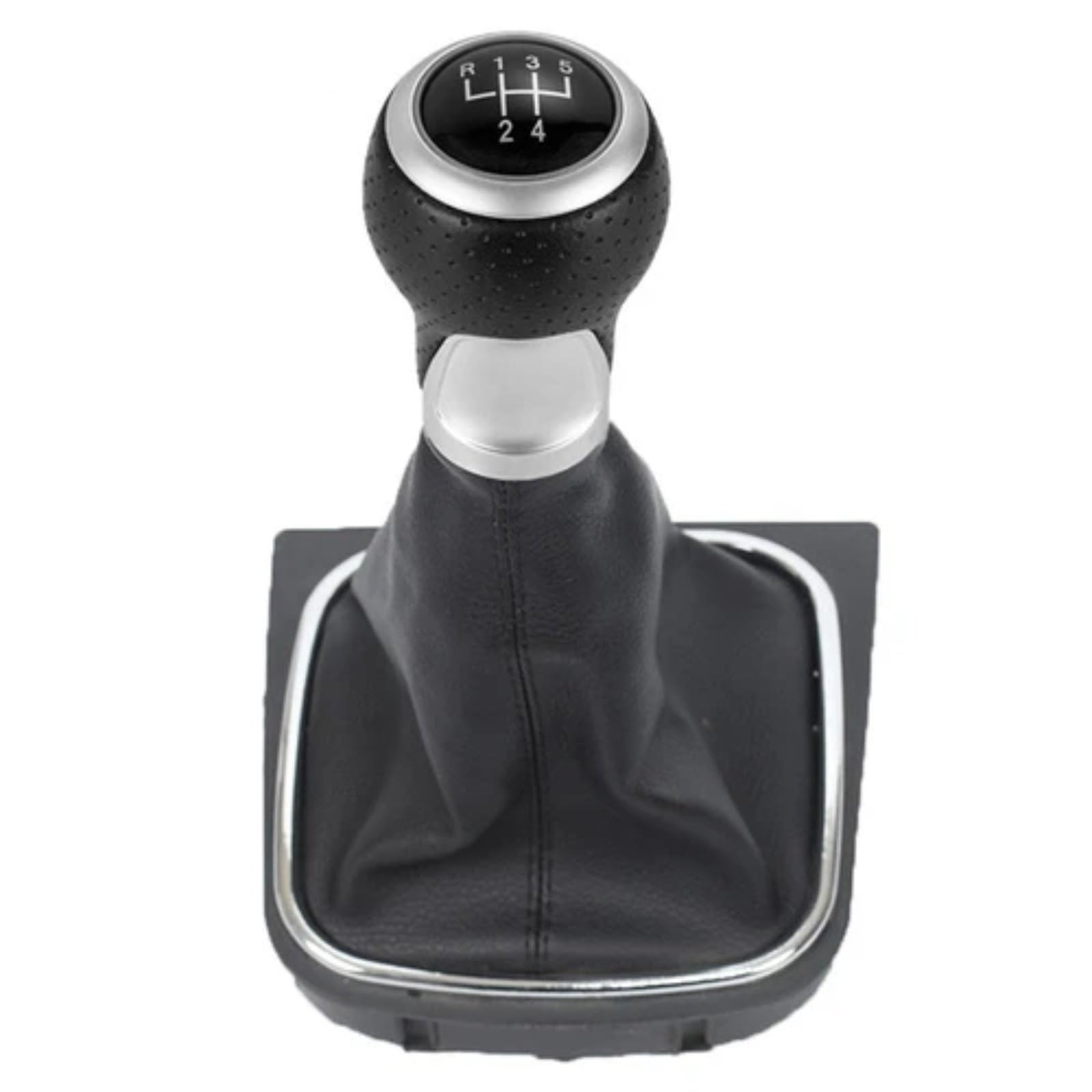 yongewu Schaltknauf Gang Kompatibel Mit VW Für Golf 5 6 MK5 MK6 2004 2005 2006 2007 2008 2009 5/6 Für Speed ​​Auto Getriebe Shift Knob Stick Knob Handball Hebel Shifter(Black Line 5 Speed) von yongewu