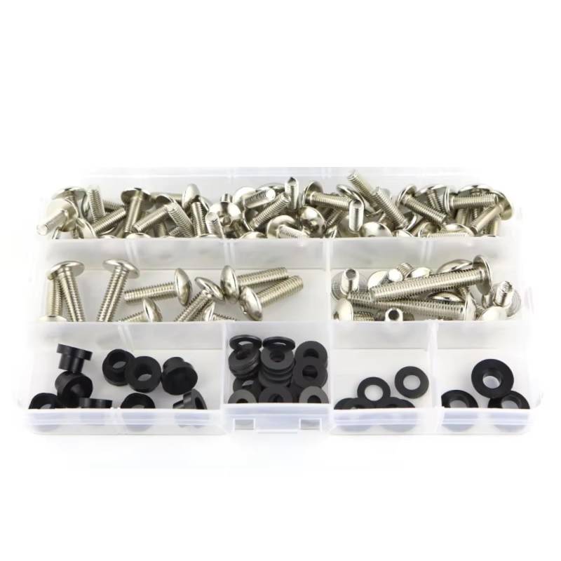 yongewu Schrauben Motorrad Kompatibel Mit Für ZX12R ZX-12R 2000 2001 2002 2003 2004 2005. Komplettes Verkleidungsschrauben-Set. Motorrad-Verkleidungs-Vollverkleidungs-Set(Silver) von yongewu