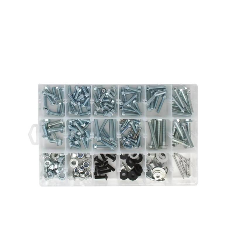 yongewu Schrauben Motorrad Kompatibel Mit XR250R 1979-2004 Für XR400R 1996-2004 Motorradverkleidungsschrauben-Schraubensatz, Mutternclips(250 PCS) von yongewu