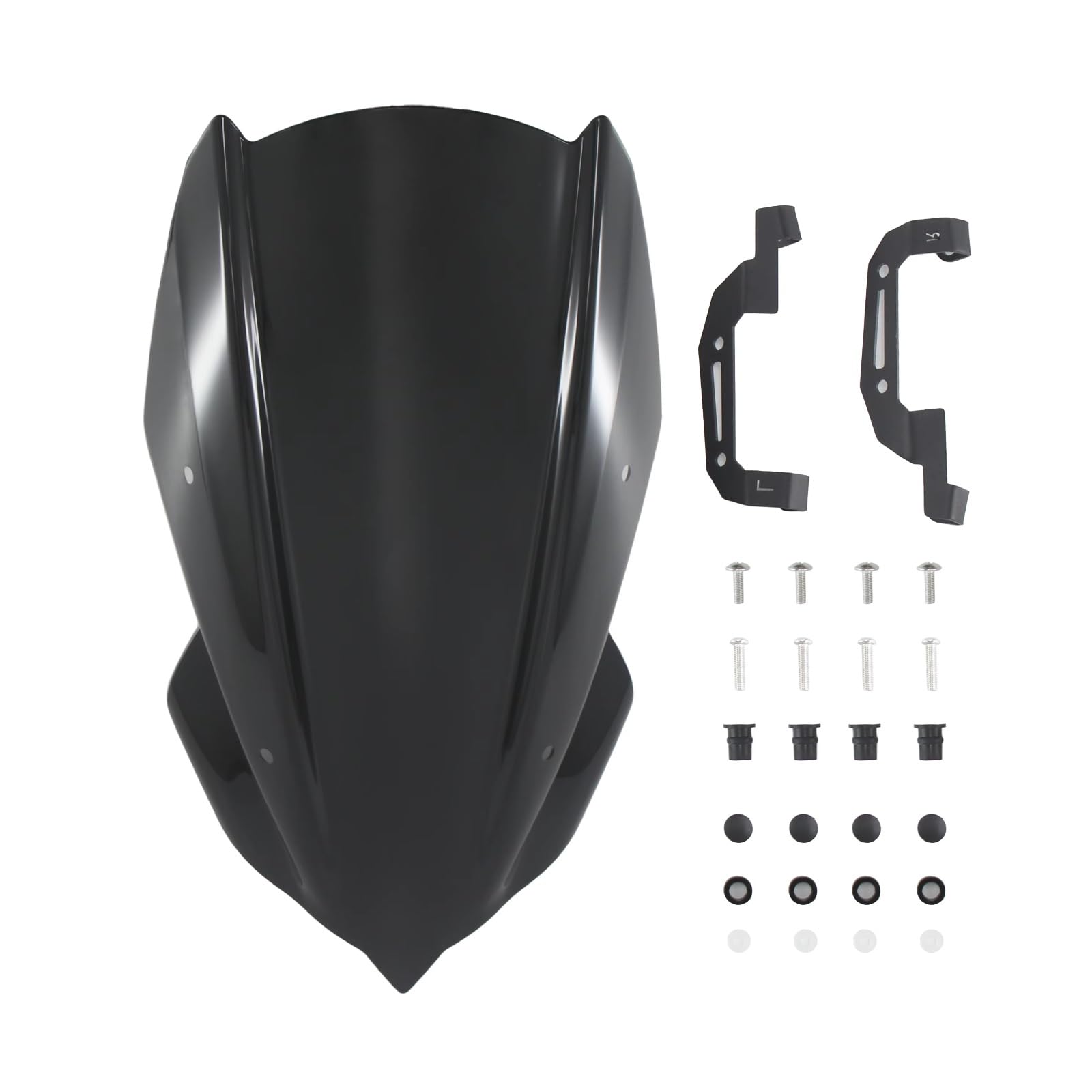 yongewu Windschild Spoiler Für Z400 2019 2020 2021 2022 2023 2024 Motorrad-Windschutzscheibe Windschutzscheibe Luftstrom Windabweiser Fly Screen Visierschutz Motorrad-Windschutzscheibe(Dark Smoke) von yongewu
