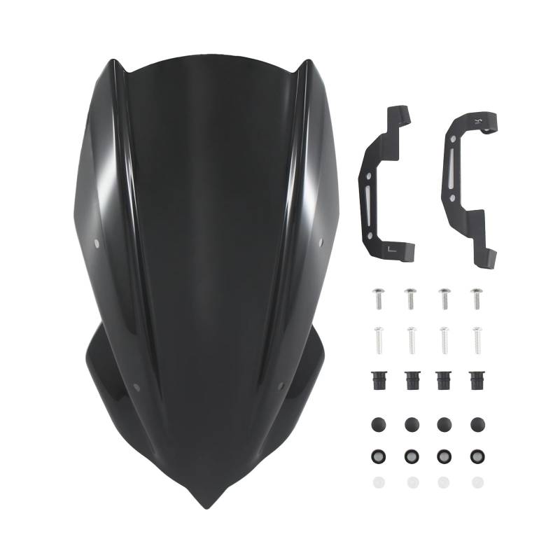 yongewu Windschild Spoiler Für Z400 2019 2020 2021 2022 2023 2024 Motorrad-Windschutzscheibe Windschutzscheibe Luftstrom Windabweiser Fly Screen Visierschutz Motorrad-Windschutzscheibe(Dark Smoke) von yongewu