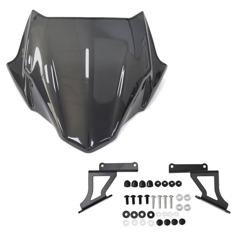 yongewu Windschild Spoiler Für Z650 Für Z900 2020 2021 2022 2023 2024 Motorrad Windschutzscheibe Windscreens Windabweiser Visier Visier Upgrade Zubehör(Dark Gray) von yongewu