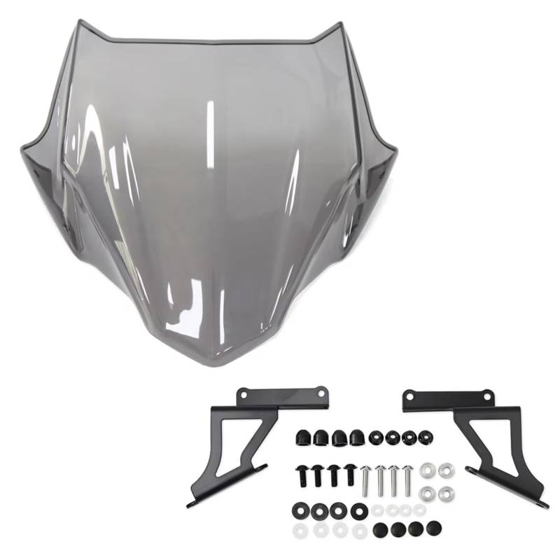 yongewu Windschild Spoiler Für Z650 Für Z900 2020 2021 2022 2023 2024 Motorrad Windschutzscheibe Windscreens Windabweiser Visier Visier Upgrade Zubehör(Light Gray) von yongewu