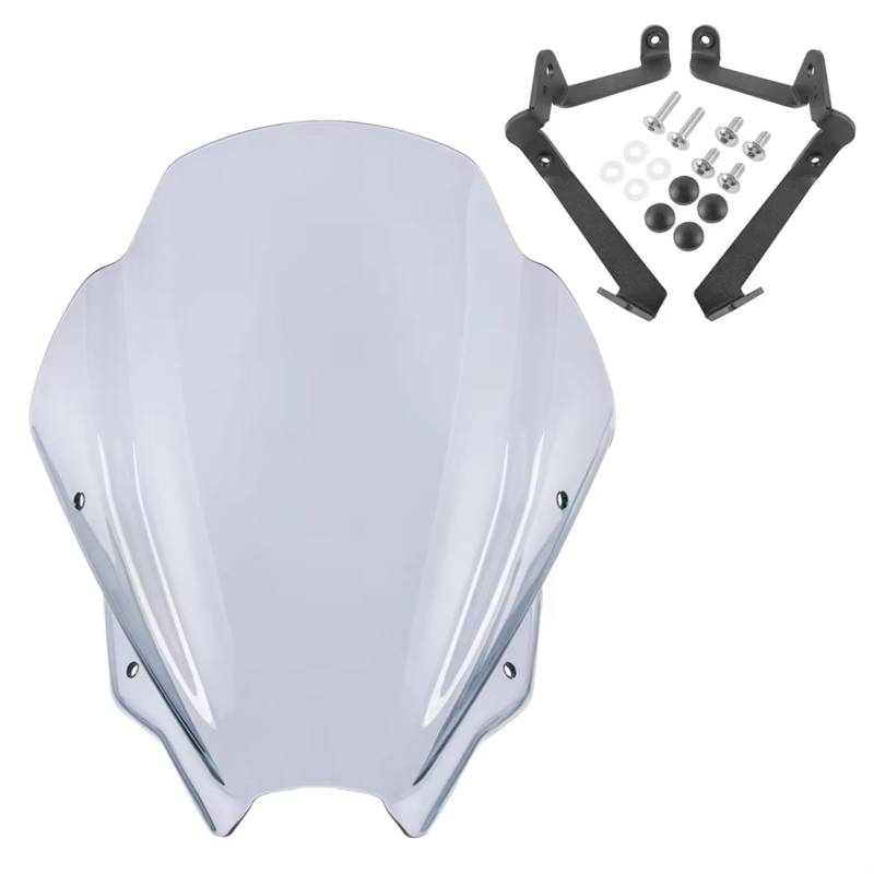 yongewu Windschild Spoiler Kompatibel Mit Suzuki Für GSX-8S 2023 2024 Motorrad-Luft-Windschutz-Deflektor Motorrad-Windschutzscheibe Windschutzscheiben-Deflektor-Upgrade-Zubehör(Light Smoke) von yongewu