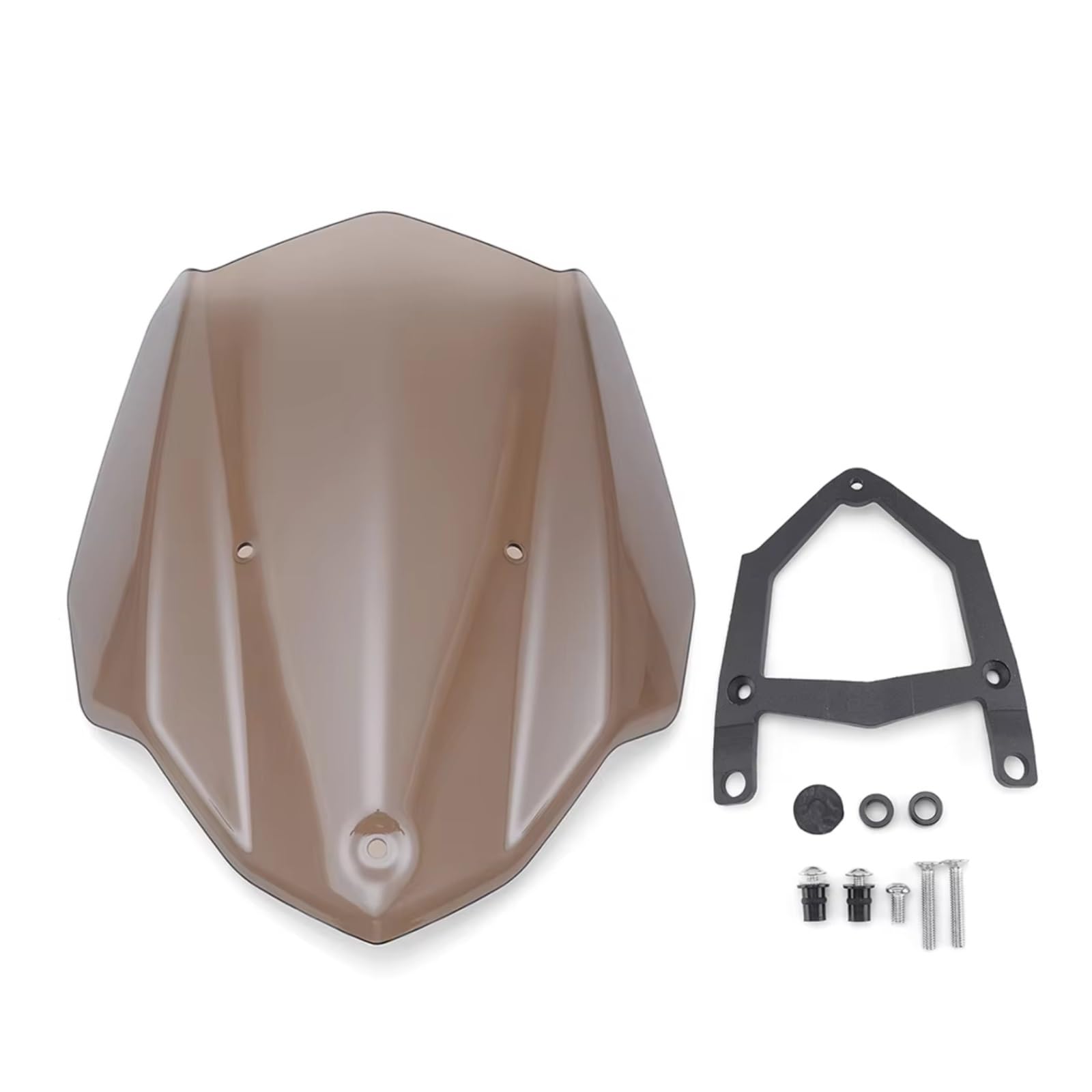 yongewu Windschild Spoiler Kompatibel Mit Yamaha Für MT-03 Für FZ-03 Für MT-25 2016 2017 2018 2019 Motorrad Windschutzscheibe Windschutzscheibe Windabweiser Zubehör(Coffee Smoke) von yongewu
