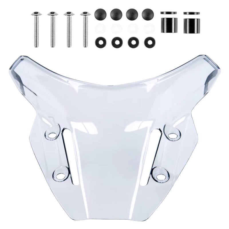 yongewu Windschild Spoiler Kompatibel Mit Yamaha Für MT-09 2021 2022 2023 Motorrad-Frontscheibe Windblende Luftstromabweiser Motorrad-Windschutzscheiben-Upgrade-Zubehör(Light Smoke) von yongewu