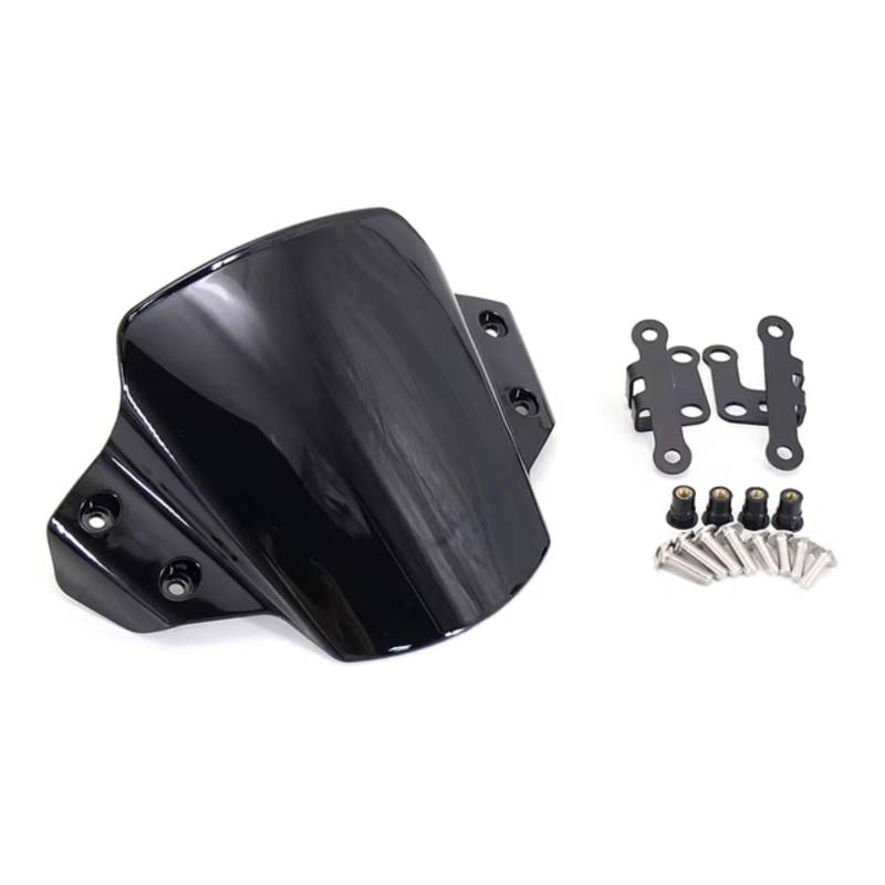 yongewu Windschild Spoiler Kompatibel Mit Yamaha Für MT-09 2021 2022 2023 Motorradzubehör Windschutzscheibe Windabweiser Windschutzscheibe Motorrad-Windschutzscheibe(Black) von yongewu