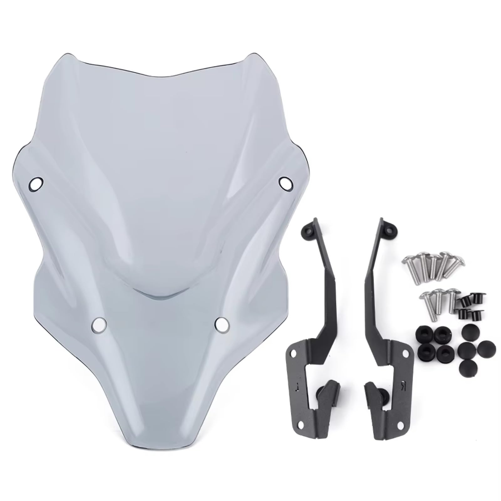 yongewu Windschild Spoiler Kompatibel Mit Yamaha Für MT07 Für FZ07 2021 Motorradzubehör Windschutzscheibe Windschutzscheibe Double Bubble Windabweiser Motorrad-Windschutzscheibe(Light Smoke) von yongewu