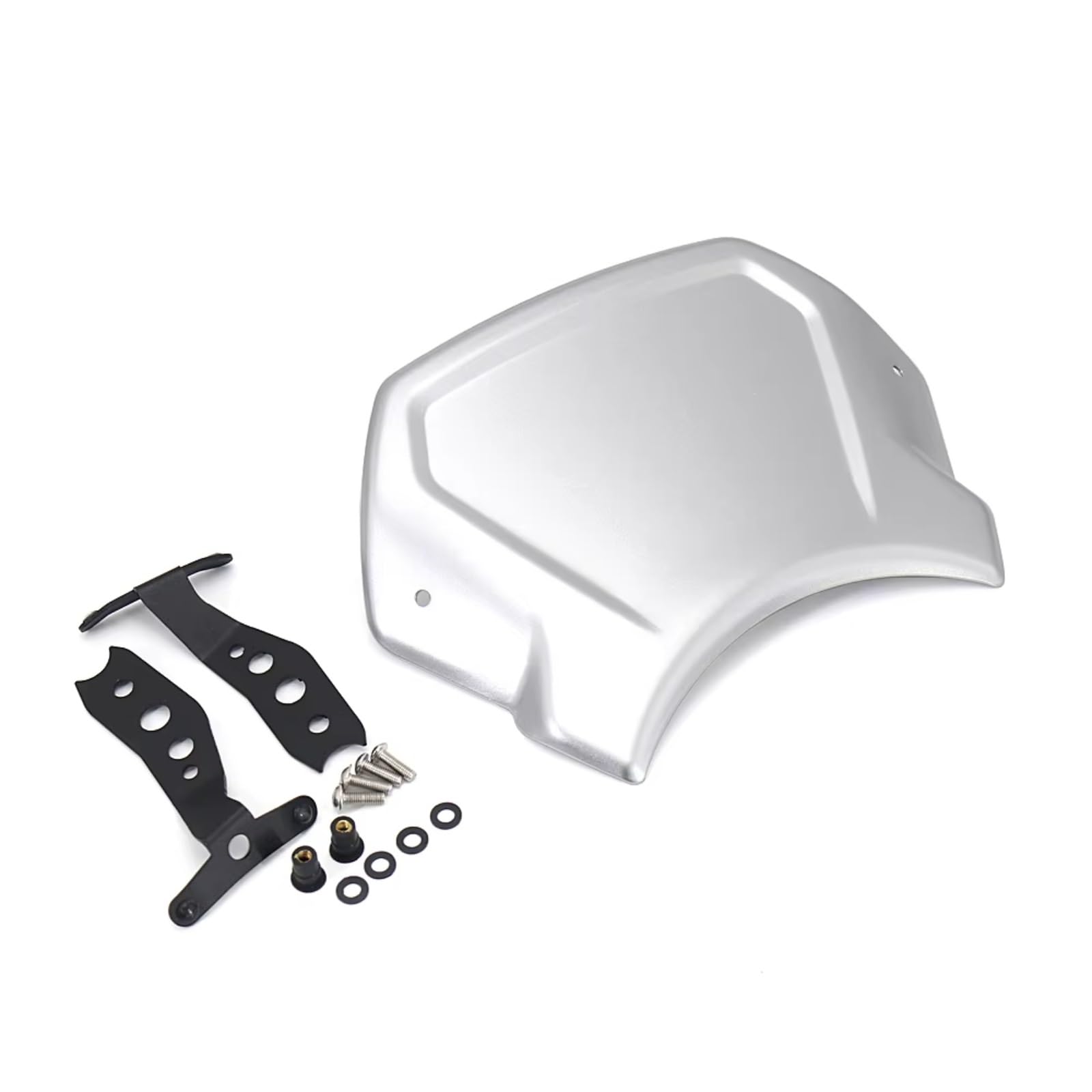 yongewu Windschild Spoiler Kompatibel Mit Yamaha Für XSR900 2016 2017 2018 2019 2020 2021 Motorrad-Frontplatte Windschutzscheibe Windschutzscheiben-Deflektor-Upgrade-Zubehör(Silver) von yongewu