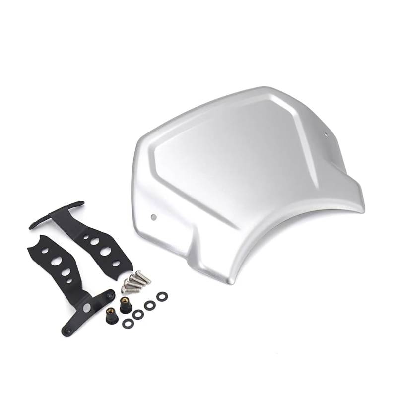 yongewu Windschild Spoiler Kompatibel Mit Yamaha Für XSR900 2016 2017 2018 2019 2020 2021 Motorrad-Frontplatte Windschutzscheibe Windschutzscheiben-Deflektor-Upgrade-Zubehör(Silver) von yongewu