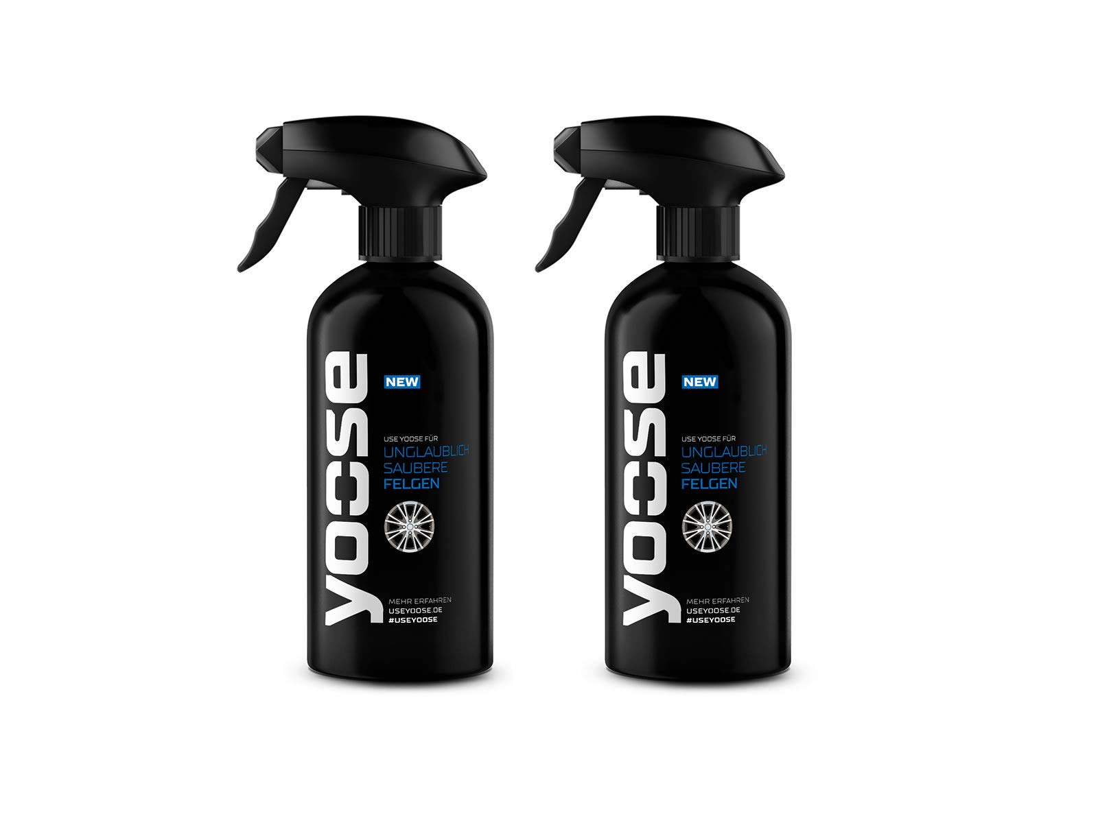 yoose Premium Felgenreiniger pH-neutral säurefrei Professionelle Felgenpflege für Alu und Stahlfelgen (2 Flaschen (2X 500ml)) von yoose