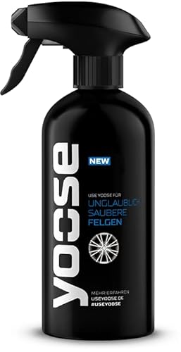 yoose Premium Felgenreiniger pH-neutral säurefrei Professionelle Felgenpflege für Alu- und Stahlfelgen 1x 500 ml Sprühflasche von yoose