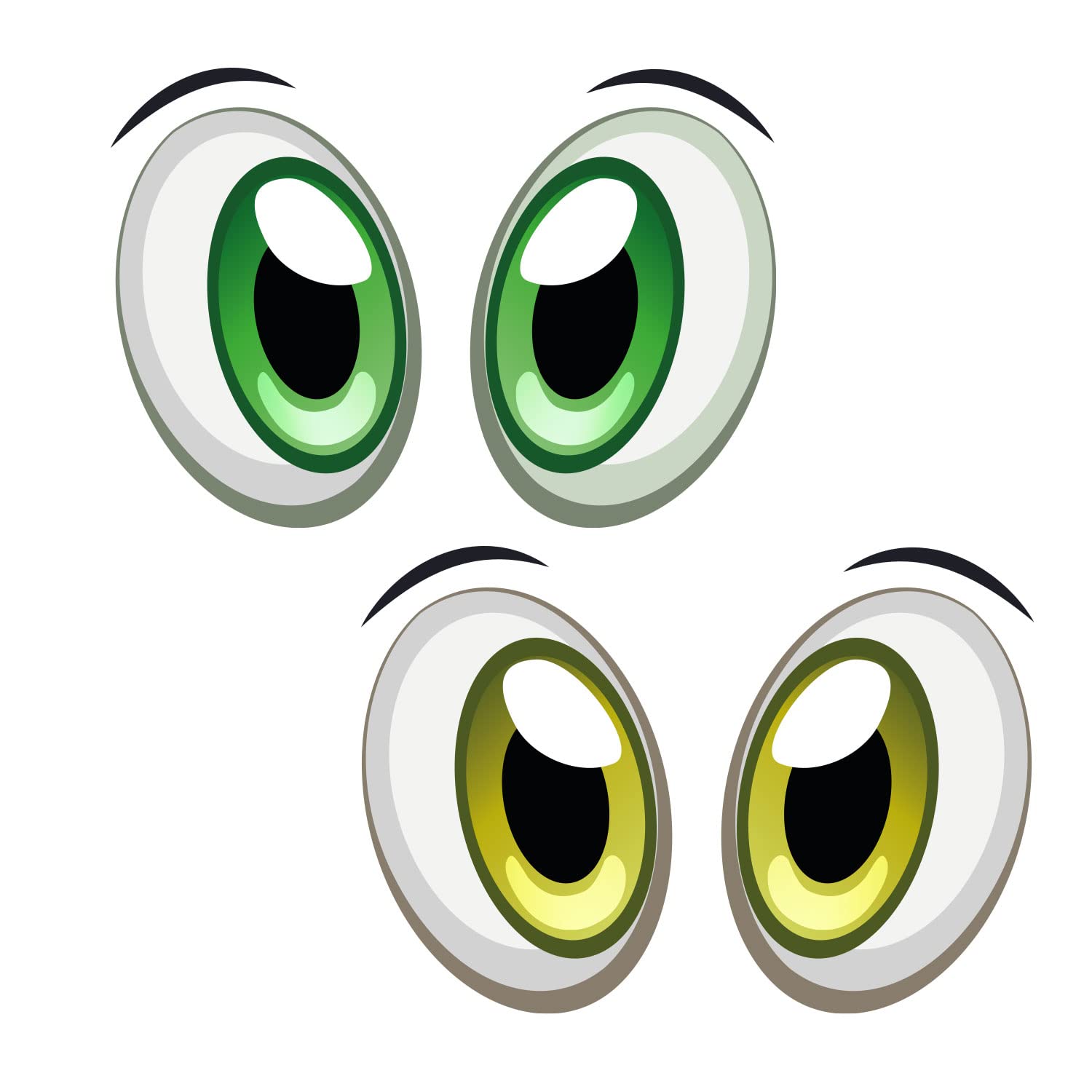 Aufkleber Augen-Paar für Saugroboter Mähroboter Auto oder Staubsauger - selbstklebend - Spaßartikel - Dekorativ - Lustig - wetterfest - kfz_741 von younikat