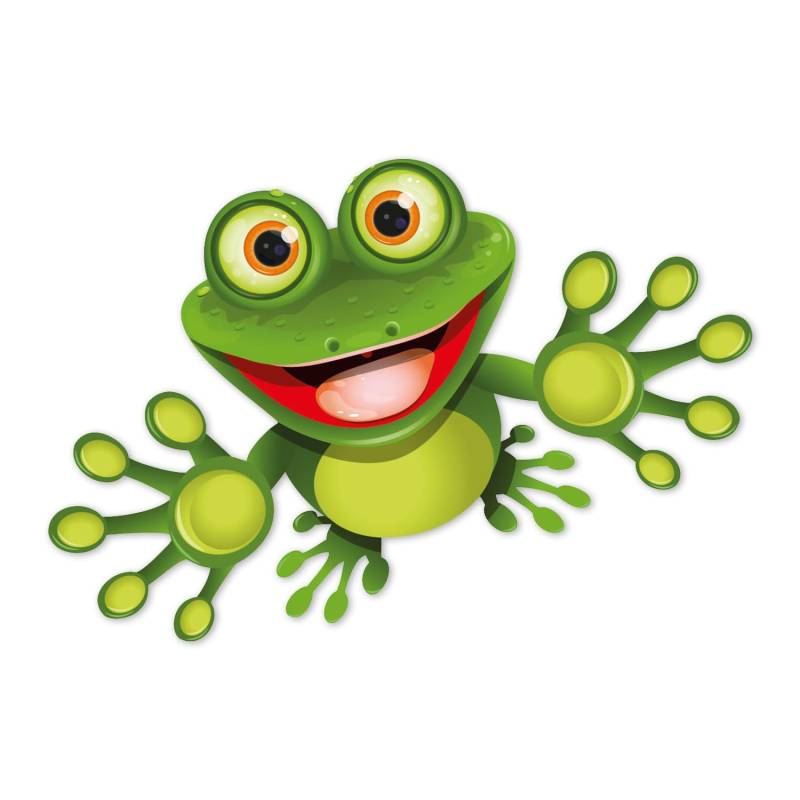 younikat Sticker Funny Frosch XL I 50 cm I Fun-Aufkleber für Badezimmer Wohnwagen Wohnmobil als Auto-Aufkleber I lustig cool wetterfest Frog I kfz_334 von younikat