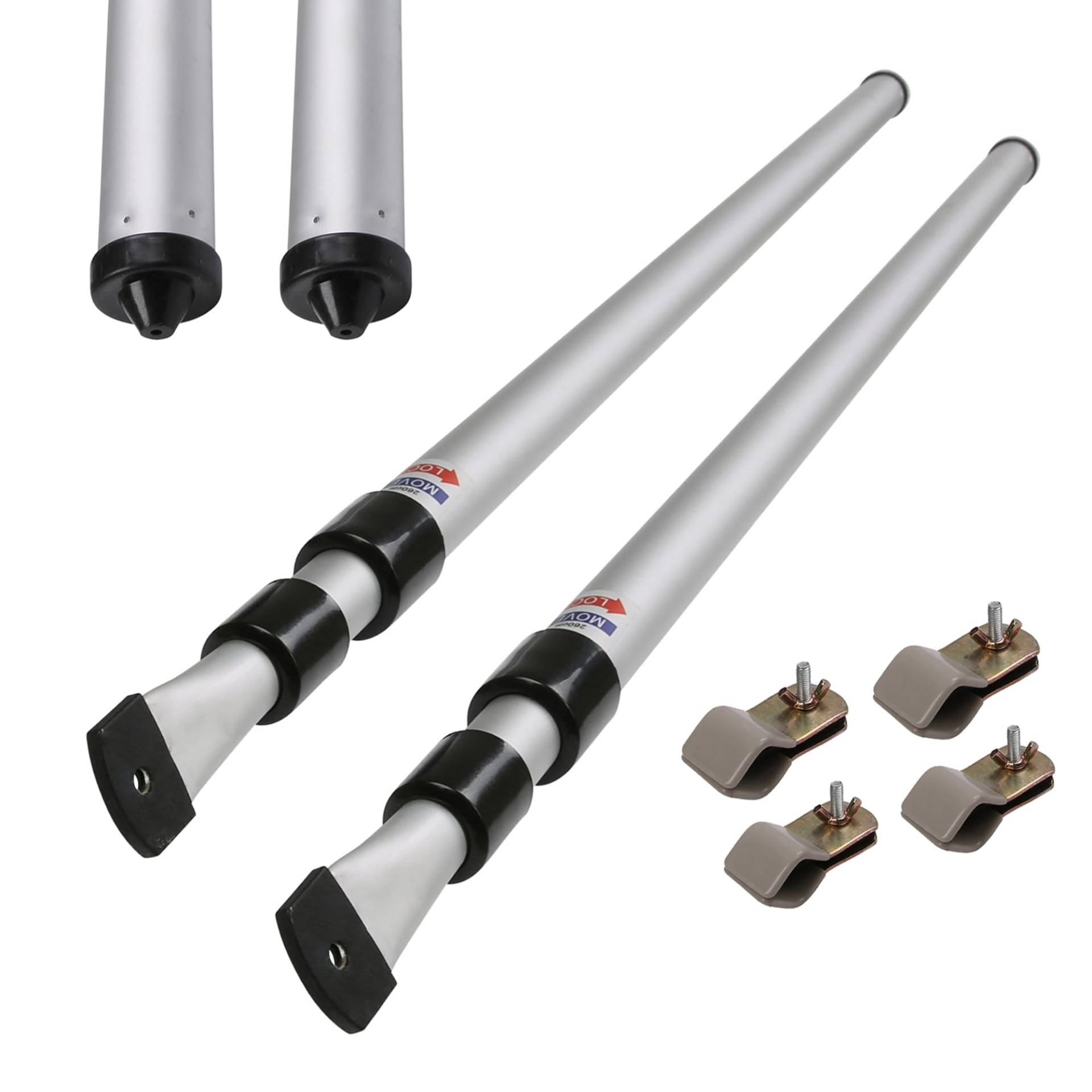 your GEAR Rear Upright Pole Set - 2 x Andruckstange, Vorzelte, Luftvorzelte, Teilvorzelte, Teleskopstange 108-260 cm von your GEAR