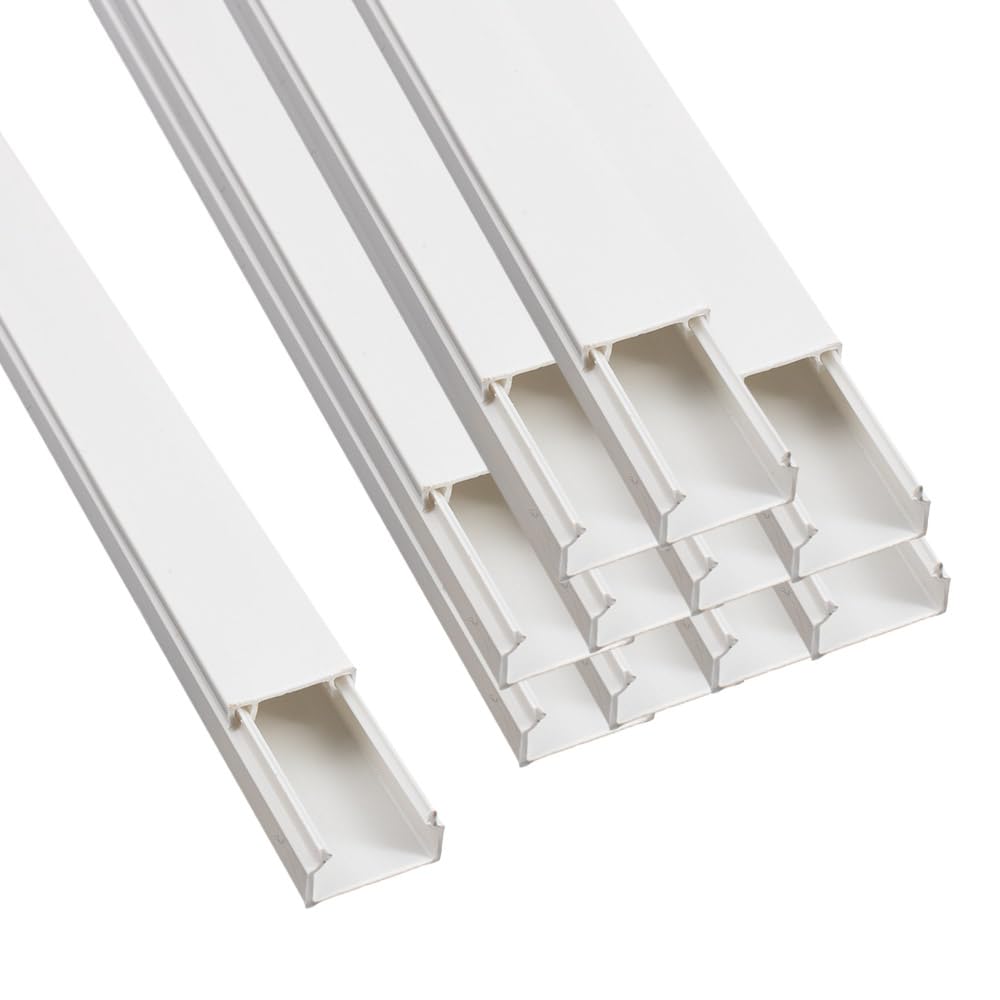 50x 1m yourDroid Kabelkanal - 15x10 mm weiss - Selbstklebend von your droid