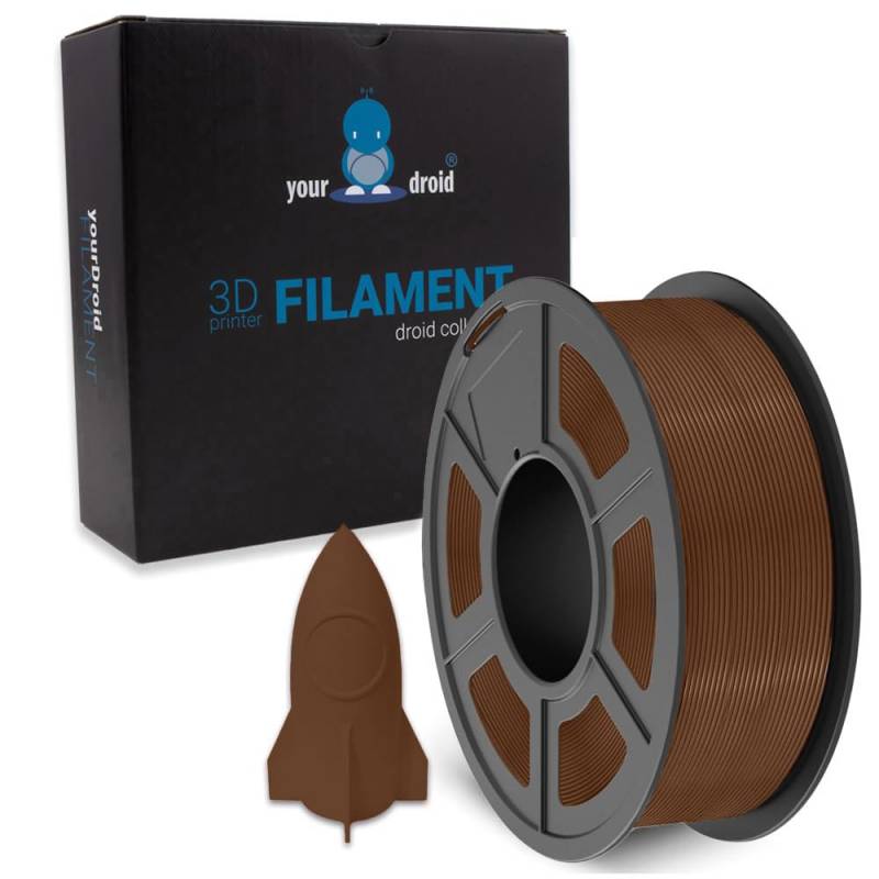 yourDroid PLA PLUS Filament Schokolade Braun 1.75mm 1kg von your droid