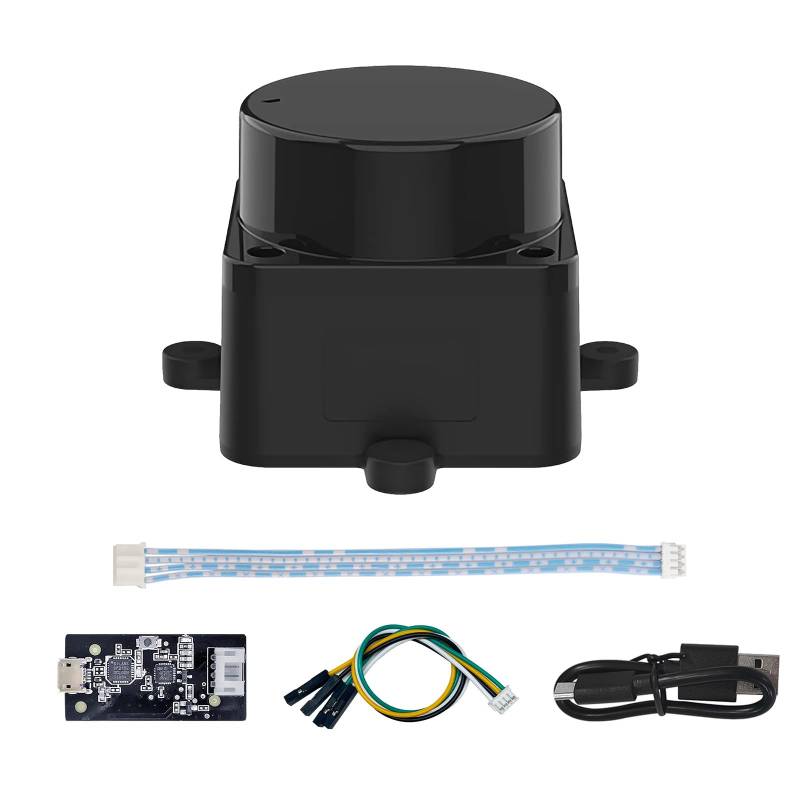 youyeetoo FHL-LD19 Plus (D800) Lidar-Sensor – 25 Meter (80 Fuß) 360°-Reichweite, 2x LD19-Leistung; Bietet ROS/Raspberry-Tutorial für Roboter-Drohnen-SLAM, Lidar-Scanner-Kit mit Adapter von youyeetoo