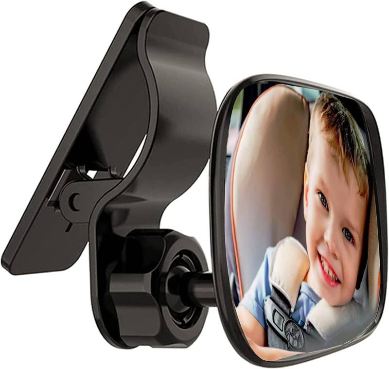 Yuentoen Rücksitzspiegel für Babys,360° Baby Autospiegel, Auto Spiegel Baby Car Mirror,Rücksitzspiegel Kinder Rückspiegel mit Rahmenclip für Meisten Autos von yuentoen