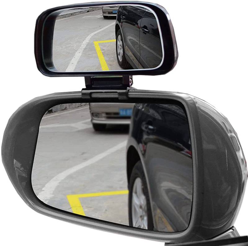 Yuentoen Toter Winkel Spiegel,Auto Toter Winkelspiegel,360 Grad Außenspiegel， Blindspiegel,Seitlicher Drehbarer Rückspiegel High Definition Weitwinkel Seitenspiegel für PKW LKW SUV von yuentoen