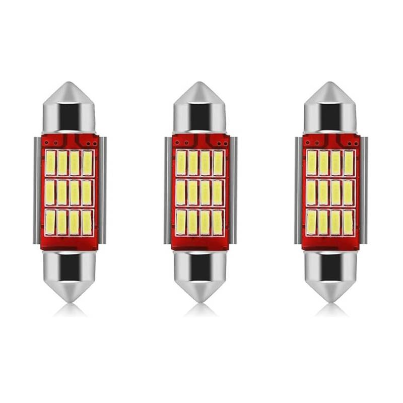 yufana 10 Pcs Auto Led Lampe 12v, Auto Led Licht, 12V Innenbeleuchtung, Auto LED Glühbirne Innenraum, für Jedes 12V Auto, Anhänger, Transporter, LKW, Wohnwagen(31MM) von yufana