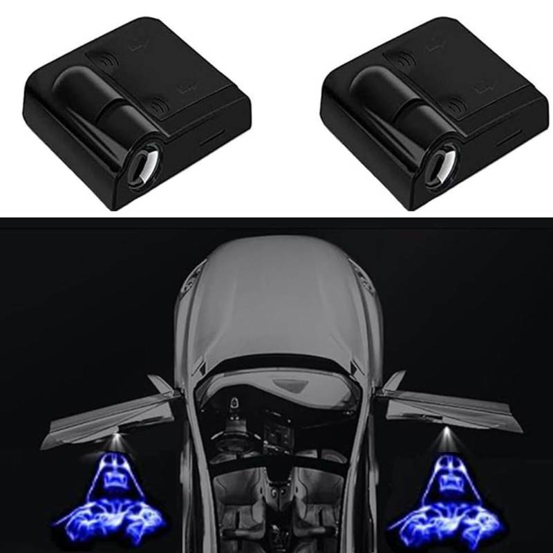 yufana 2 Stücke Autotür Willkommenslicht, Auto tür LED Logo Projektor Licht, LED Türprojektoren, Welcome Light (Schwarz298) von yufana