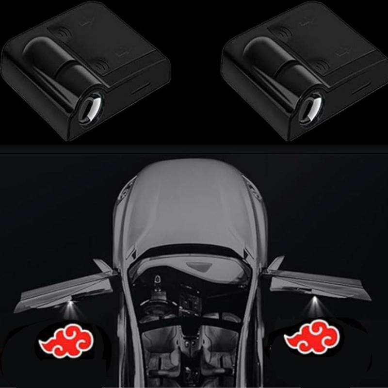 yufana 2 Stücke Autotür Willkommenslicht, Auto tür LED Logo Projektor Licht, LED Türprojektoren, Welcome Light (Schwarz300) von yufana