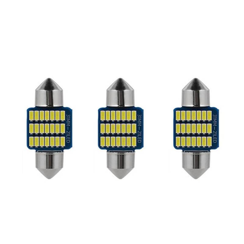 yufana Auto LED, 10 Pcs Innenbeleuchtung, Auto Led-Lampe, Auto Led Lampe 12V, 31MM, für Auto-Rücklicht, Kombiinstrument-Lichter, Licht Unter der Motorhaube, Armaturenbrettlichter von yufana