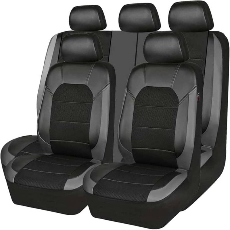 yvrrvh Auto PU Leder Sitzbezügesets Kompatibel mit für Vauxhall Combo-e Mokka Mokka-e Insignia VXR8 Grandland X Corsa Astra Zafira Wasserdicht rutschfest Vorne Hinten Sitzschoner Zubehör,C von yvrrvh