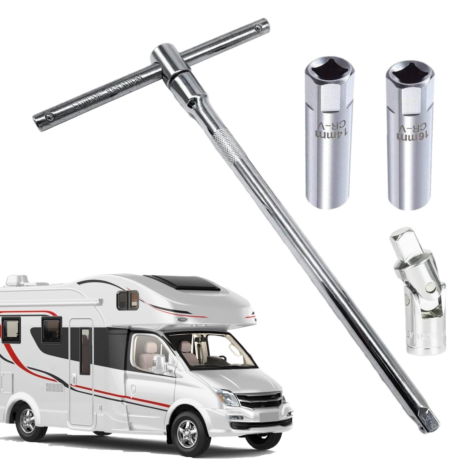 Dünnwandiger Zündkerzenstecker, 14 mm Zündkerzenstecker, Zündkerzensteckschlüssel mit Schwenkantrieb hochwertigen Befestigungswand erhöht - Autoreparatur, 4-teiliges Zündkerzen-Entfernungswerkzeug, Dünnwandiger Zündkerzenstecker, 14 mm Zündkerzenstecker, Zündkerzensteckschlüssel mit Schwenkantrieb hochwertigen Befestigungswand erhöht - Autoreparatur, 4-teiliges Zündkerzen-Entfernungswerkzeug, von yztju