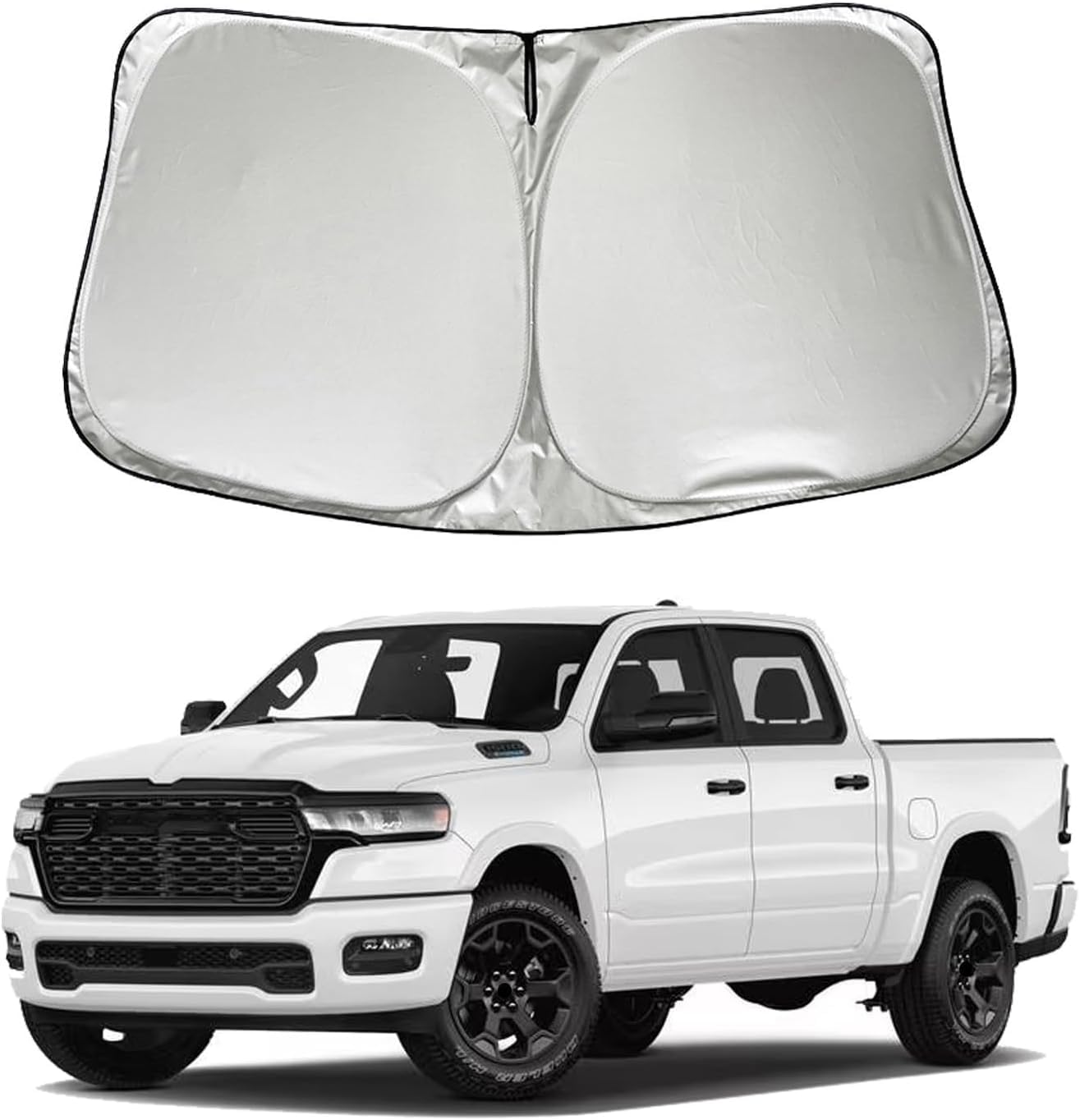 zhangttt 360° drehbarer faltbarer Sonnenschirm für Dodge RAM 1500 2019-2025 Autos - Universal UV/Hitzeschild für Limousinen, LKWs & Vans zhangttt 360° drehbarer faltbarer Sonnenschirm für Dodge RAM 1500 2019-2025 Autos - Universal UV/Hitzeschild für Limousinen, LKWs & Vans von zhangttt