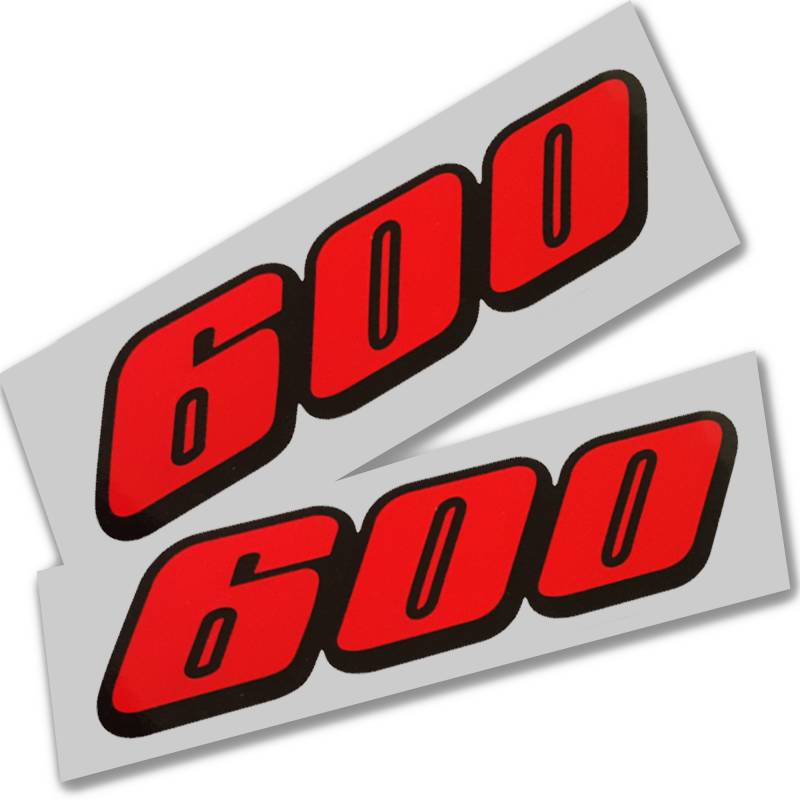 600 rote und Schwarze Motorrad-Grafikaufkleber von ziondesigns