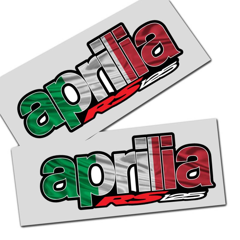 Aprilia RS 125?Italienische Flagge Style Design Graphics Aufkleber Aufkleber X 2 von ziondesigns