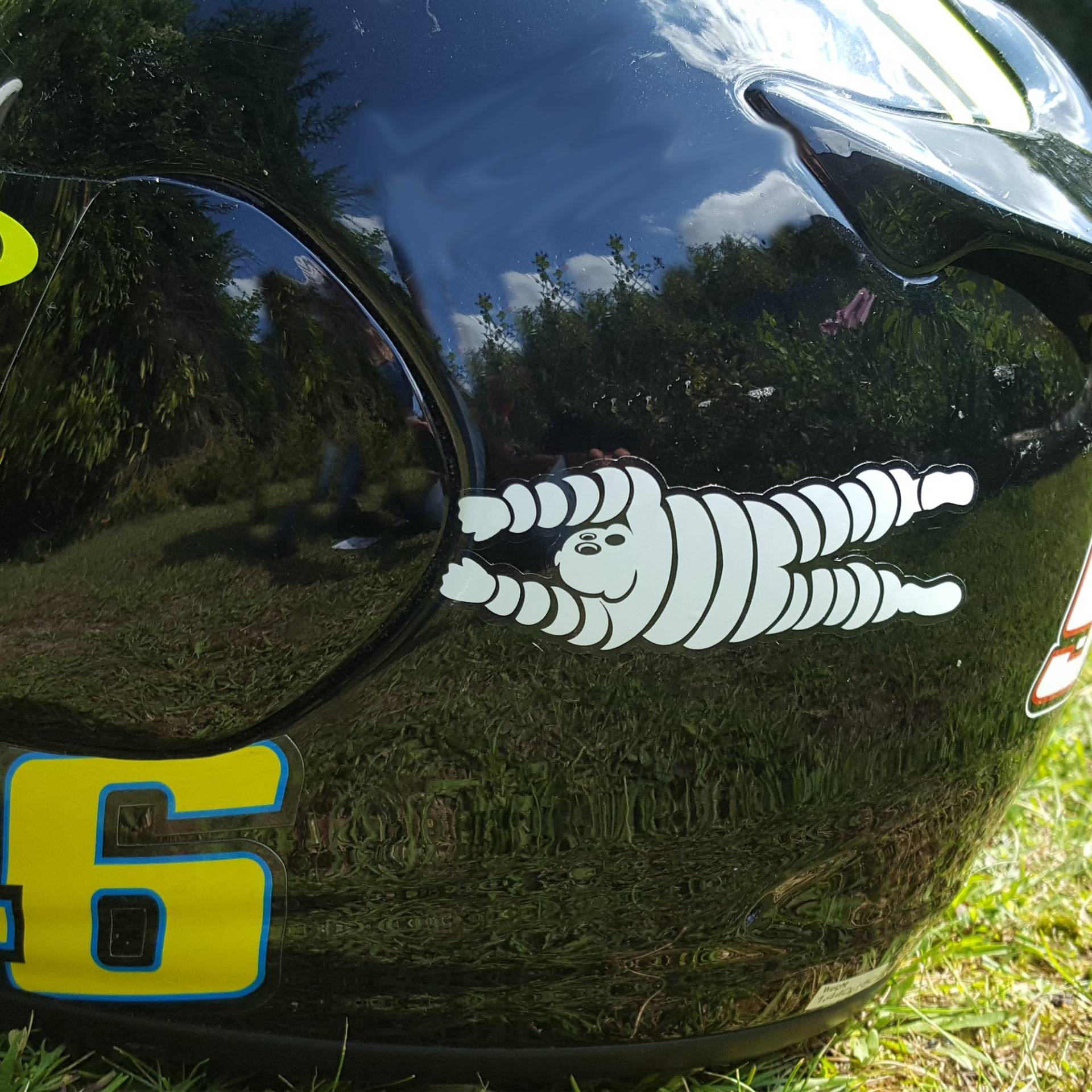 Michelin Man Hang auf. Grafiken Aufkleber Abziehbilder Motorrad Auto X 2 von ziondesigns