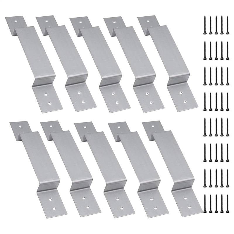 zjhukfmc Zaunpfostenhalterungen für Holz, Metall und verzinkte Zaunpfosten, Reparaturset, Stabilisator, Pfostenklemme, Halterung, , mit verzinktem Schutz, passend für jeden 100 mm Pfosten, Beton von zjhukfmc