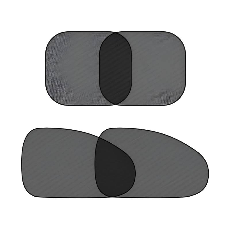 4 Stück Auto Seitenfenster Sonnenschutz, Für BMW M4 F82 G82 M5 F90 G90 U06 2er Active Tourer 2020-2025 Uv Schutz Anti-Moskito Autofenster Sonnenblende,Black von zjxcnb