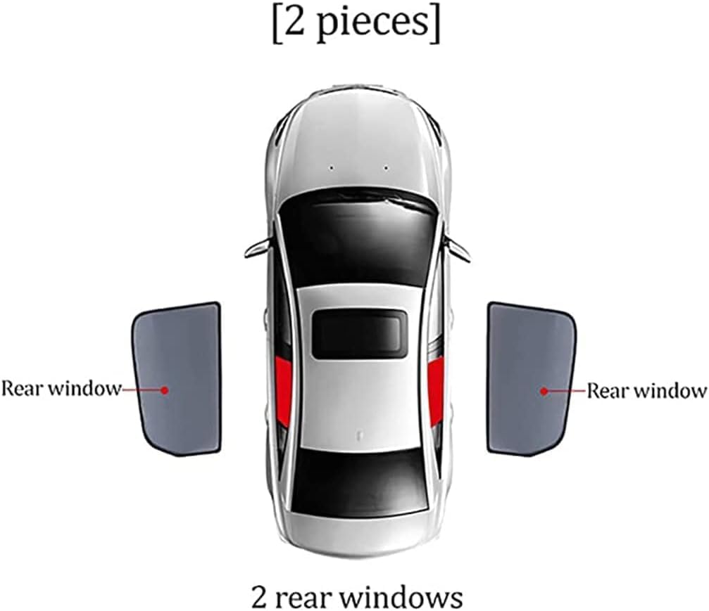 Auto Seitenfenster Sonnenschutz Für Audi A3 S3 RS3 Sportback (2020–2024 2025), Magnetische UV-Schutz Isoliertes Sonnenschutzvisier Privacy Protection,2 Pieces Behind von zjxcnb