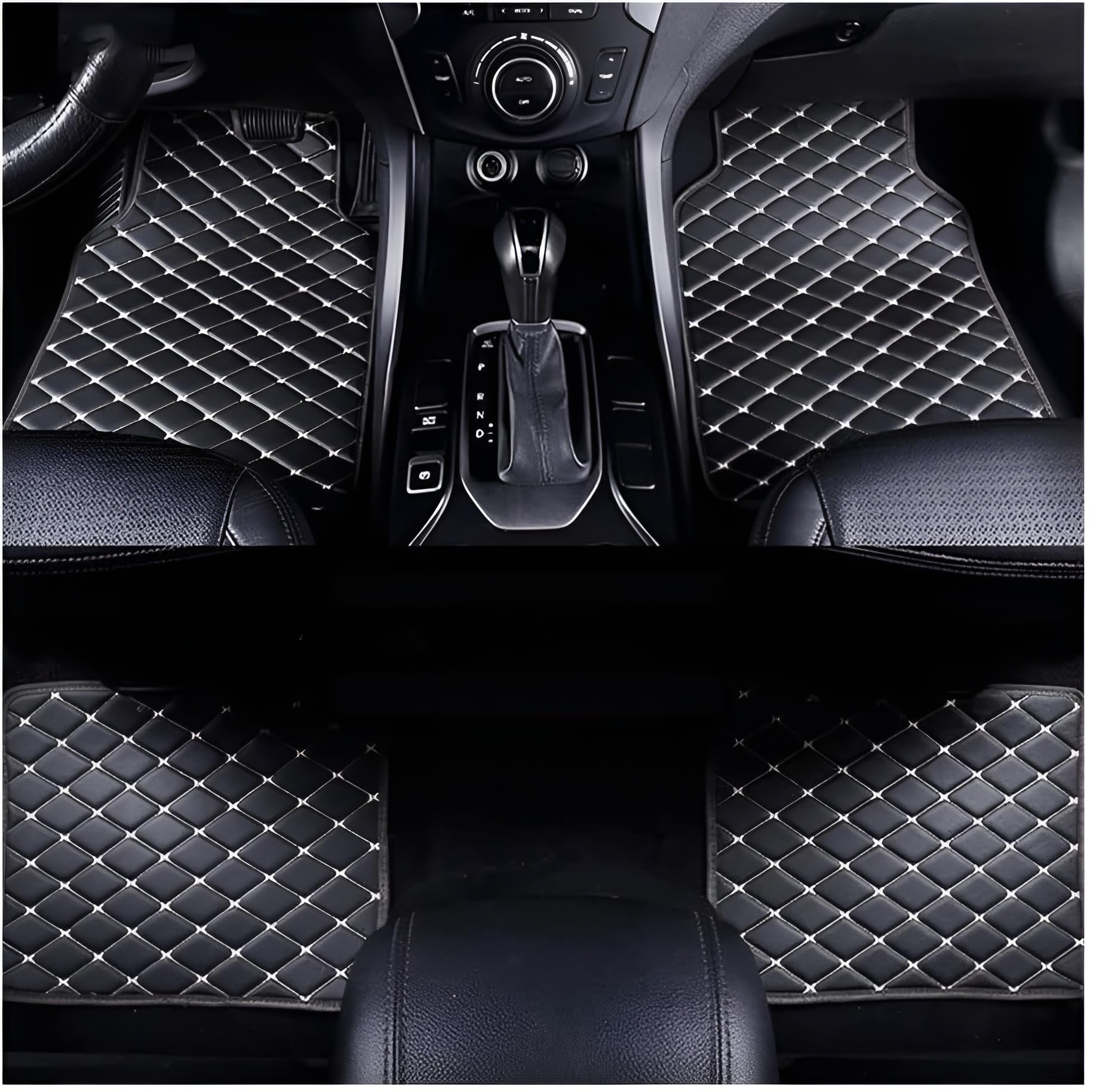 zjxcnb Auto Fußmatten für Nissan Leaf II (ZE1) 2017-2023, Vorne Hinten Teppichschutzmatte Antirutsch Interieur ZubehöR Leder-Schutzteppiche,Dark Beige von zjxcnb