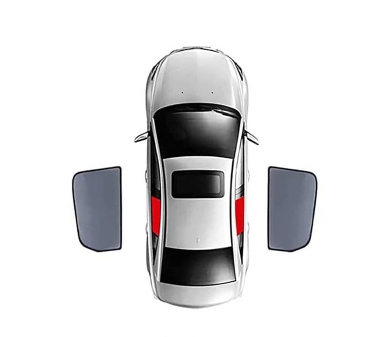 Auto Seitenfenster Sonnenschutz für Audi A4 Avant B7 (2004–2008), Vordere Hintere Seitenfensterschutz Privatsphäre Atmungsaktives Zubehör UV-Strahlen,2 Pieces Behind von zjxmnb