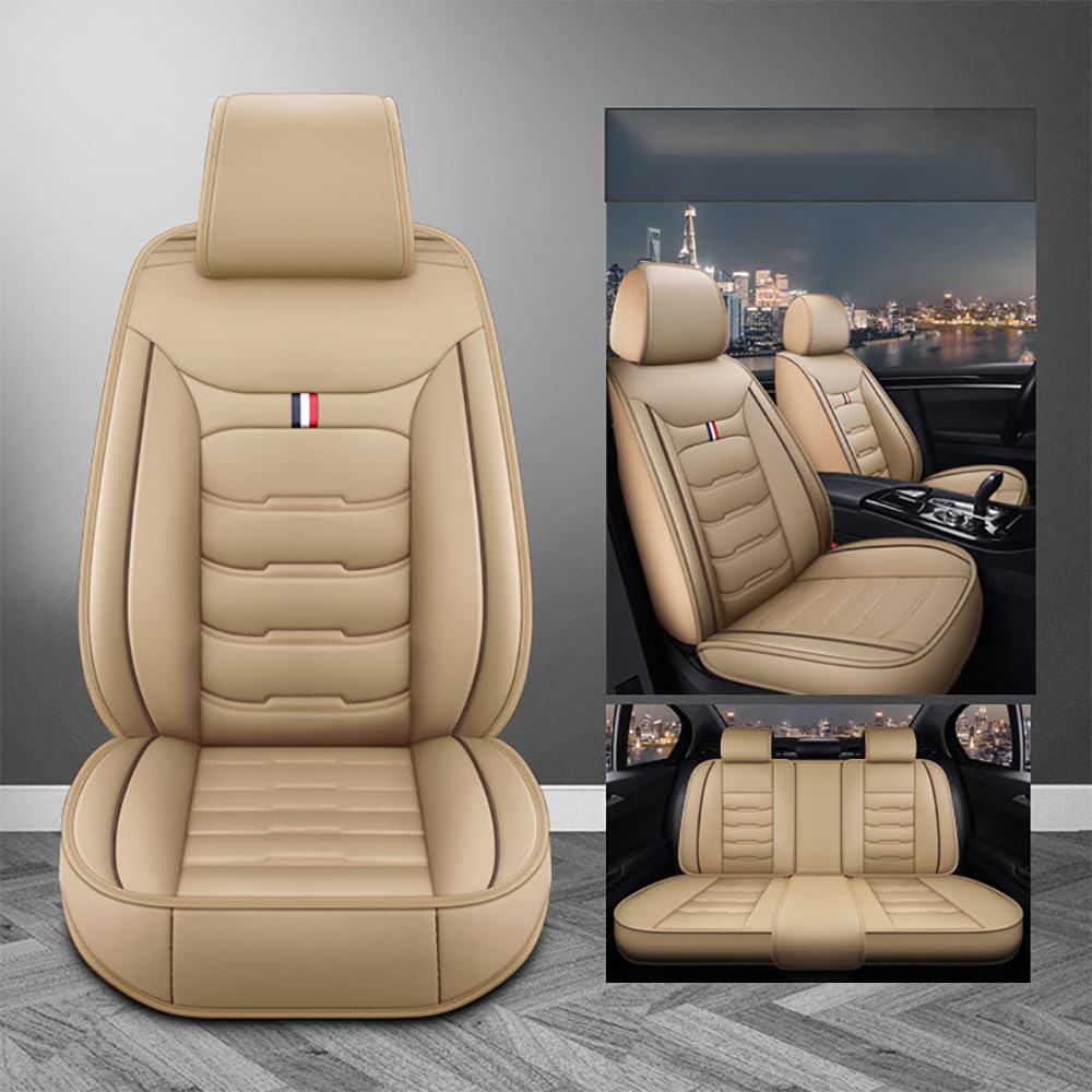 zjxmnb Auto Sitzbezüge Komplett Sets für Mitsubishi Outlander 2. Generation, PU-Leder Vordersitze Rücksitze Wasserdicht Verschleißfest Zubehör Innenraum,A/Beige-Standard zjxmnb Auto Sitzbezüge Komplett Sets für Mitsubishi Outlander 2. Generation, PU-Leder Vordersitze Rücksitze Wasserdicht Verschleißfest Zubehör Innenraum,A/Beige-Standard von zjxmnb