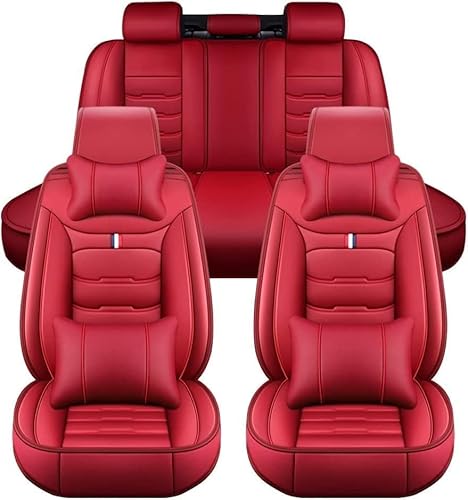 zjxmnb Auto Sitzbezüge für Mercedes Citan Tourer 2022 2023 2024 2025, Stoff Sitzbezug Schonbezüge Sets Sitzschoner Rutschfester Bequem Sitzkissenschutz Zubehör,R/Red-5 Seats von zjxmnb