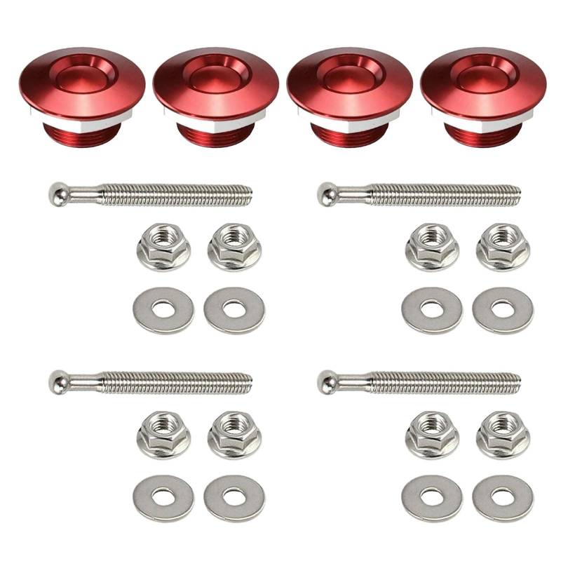 zuousxbs 4pcs Auto Stoßfänger Pin Stifte Schnelle Verbindungselemente Aluminium 25mm Lock Bonnet Lock Fahrzeugstifte von zuousxbs
