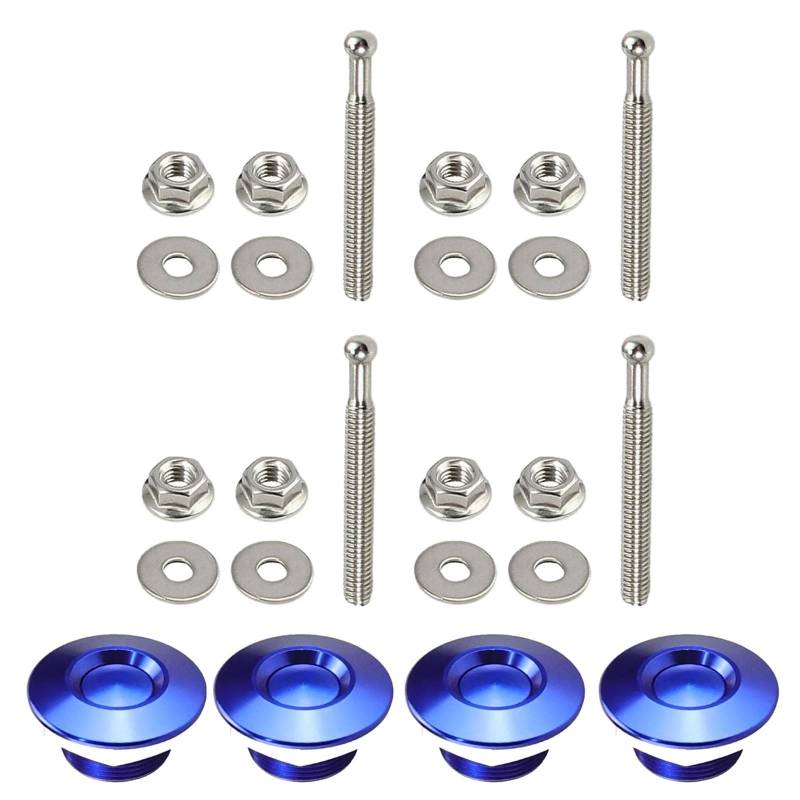 zuousxbs 4pcs Auto Stoßfänger Pin Stifte Schnelle Verbindungselemente Aluminium 25mm Lock Bonnet Lock Fahrzeugstifte von zuousxbs