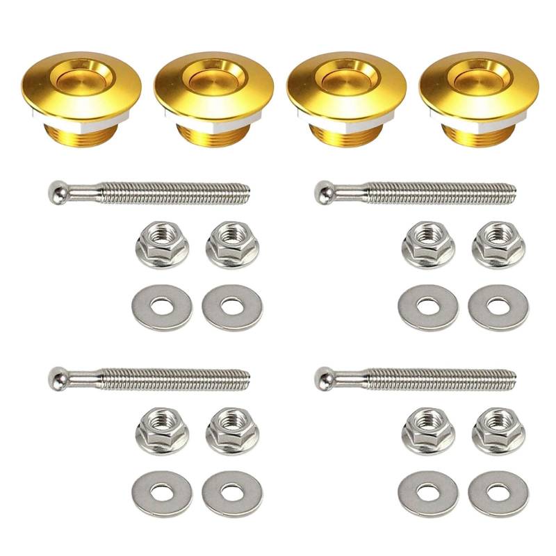 zuousxbs 4pcs Auto Stoßfänger Pin Stifte Schnelle Verbindungselemente Aluminium 25mm Lock Bonnet Lock Fahrzeugstifte von zuousxbs