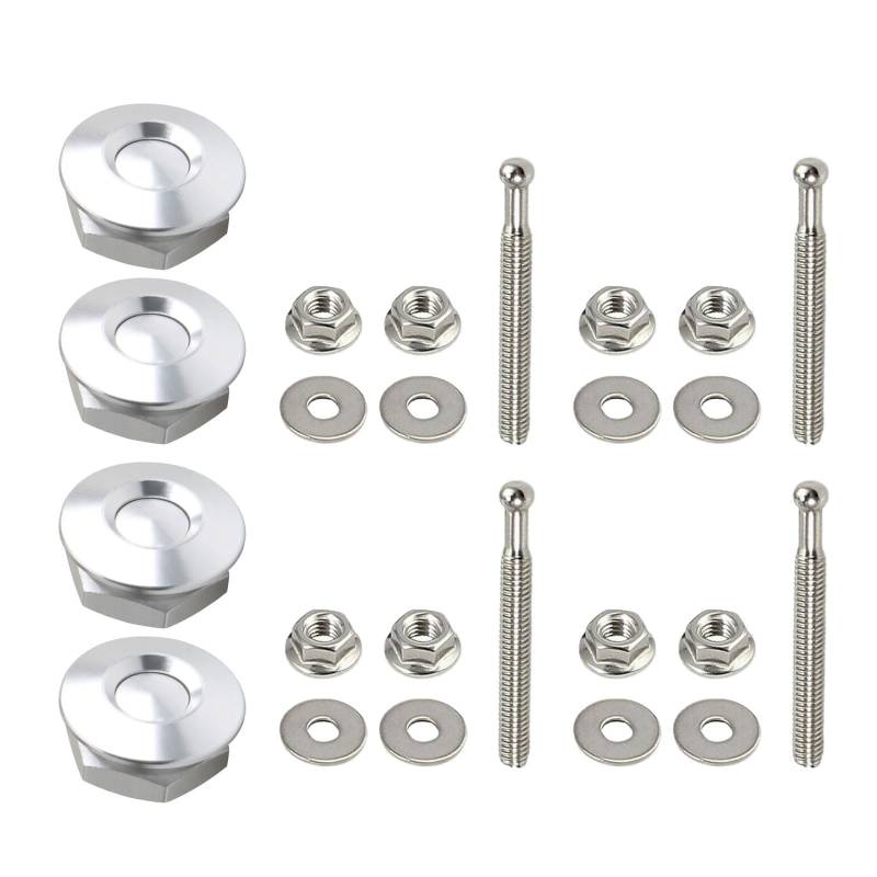 zuousxbs 4pcs Auto Stoßfänger Pin Stifte Schnelle Verbindungselemente Aluminium 25mm Lock Bonnet Lock Fahrzeugstifte von zuousxbs